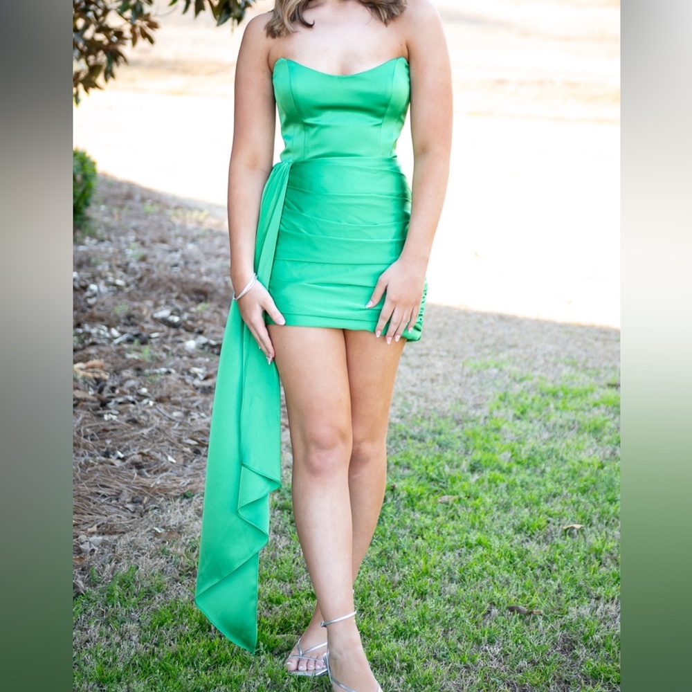 Katie May Chasing Dawn Green Strapless Dress size small